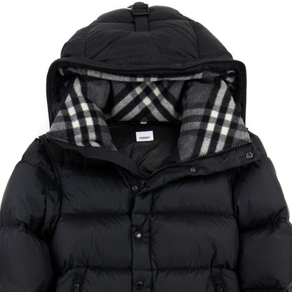 Burberry Detachable Sleeve Hooded Puffer Jacket Black