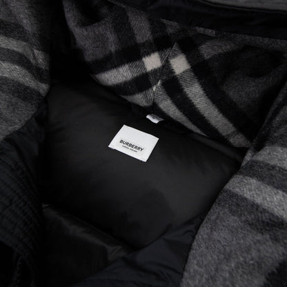 Burberry Logo Detail Hooded Puffer Coat Black