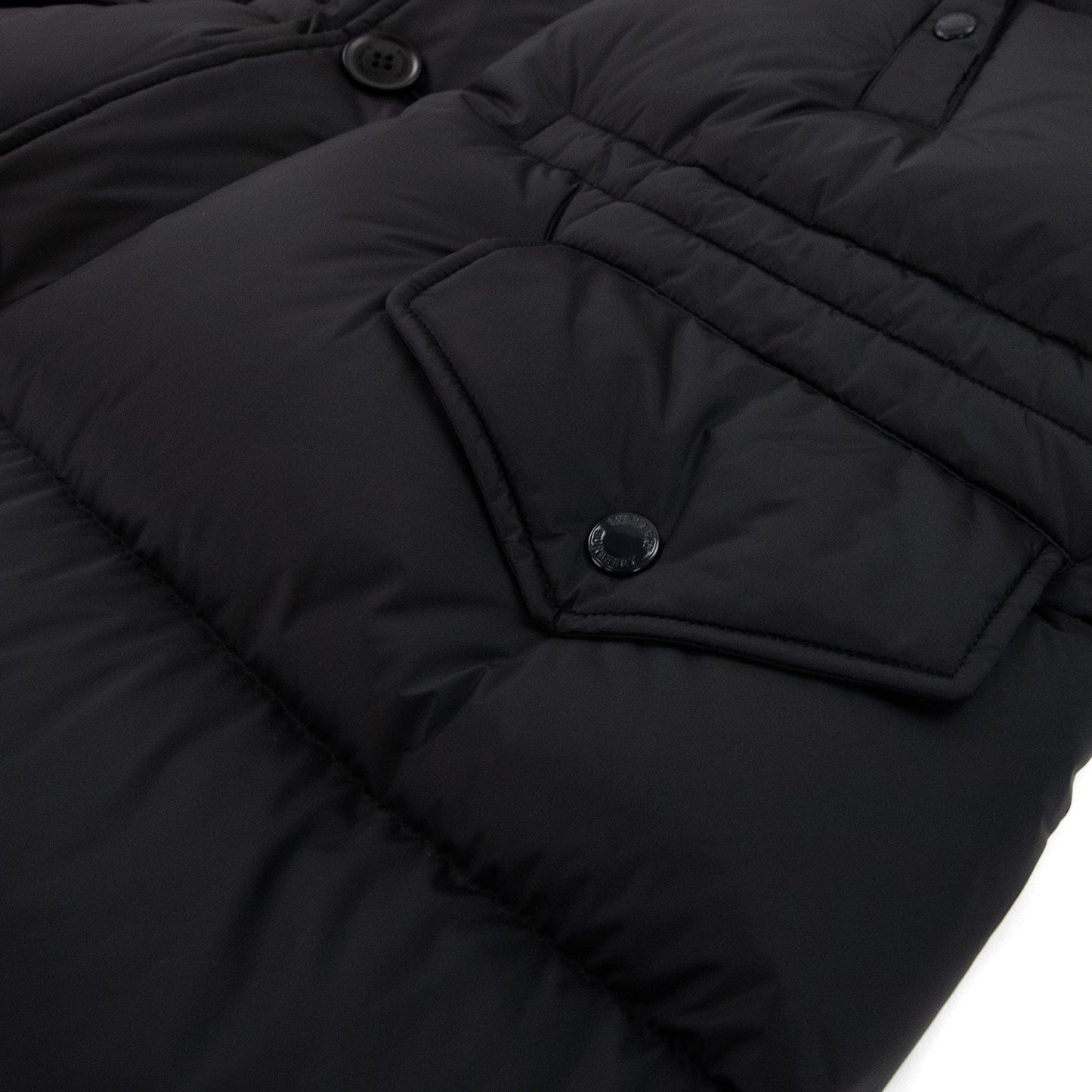 Burberry Logo Detail Hooded Puffer Coat Black