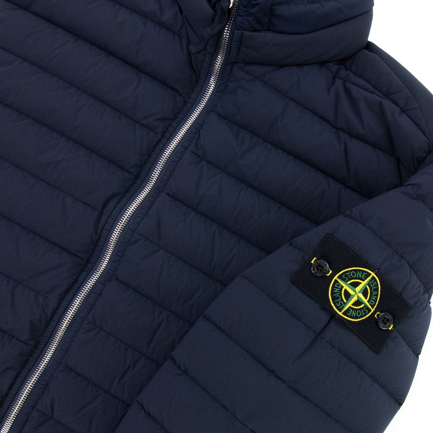 Stone Island Loom Woven Down Chambers Jacket Navy V0020