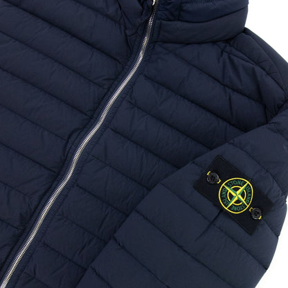 Stone Island Loom Woven Down Chambers Jacket Navy V0020
