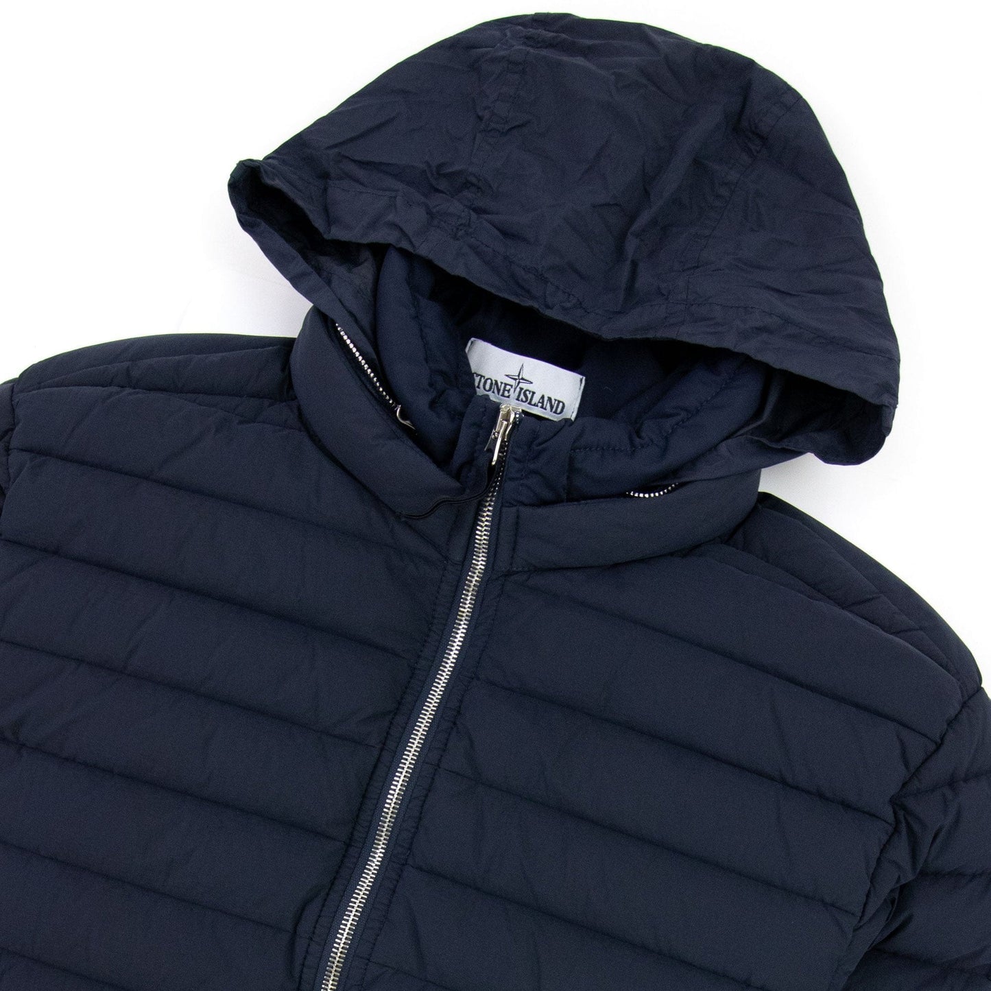 Stone Island Loom Woven Down Chambers Jacket Navy V0020