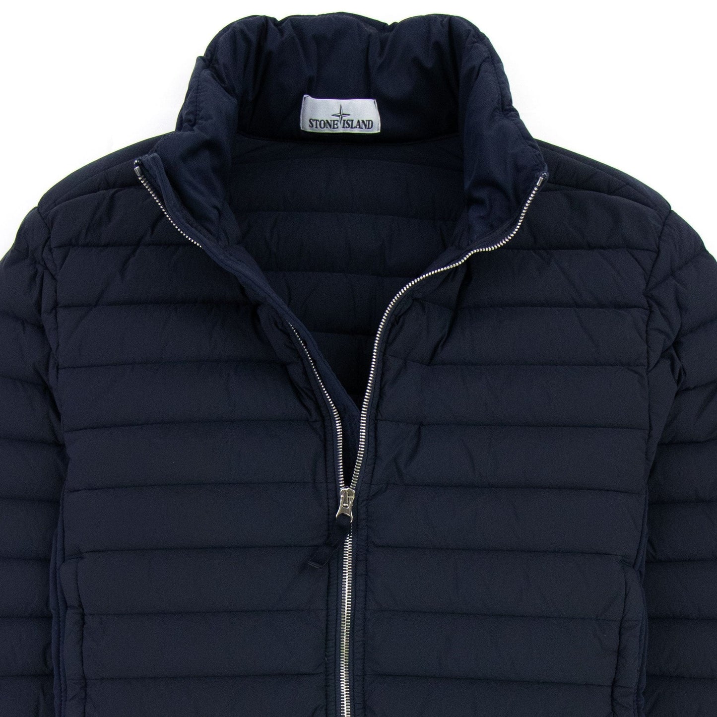 Stone Island Loom Woven Down Chambers Jacket Navy V0020