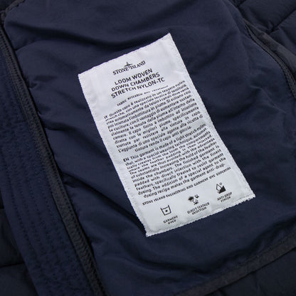 Stone Island Loom Woven Down Chambers Jacket Navy V0020