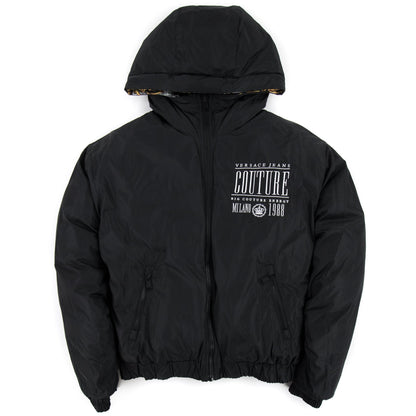 Versace Jeans Couture Baroque Reversible Padded Jacket Black