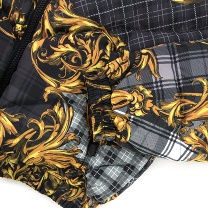 Versace Jeans Couture Baroque Reversible Padded Jacket Black