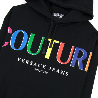 Versace Jeans Couture Rainbow Logo Hoody Black