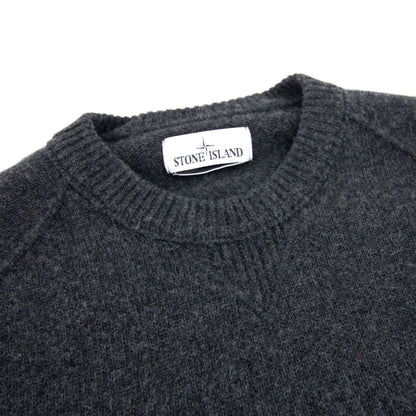 Stone Island Embroidered Logo Knitted Sweatshirt Dark Grey V0065