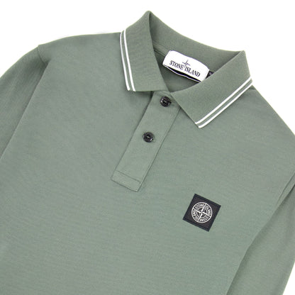 Stone Island Tip Collar Polo Olive V0055