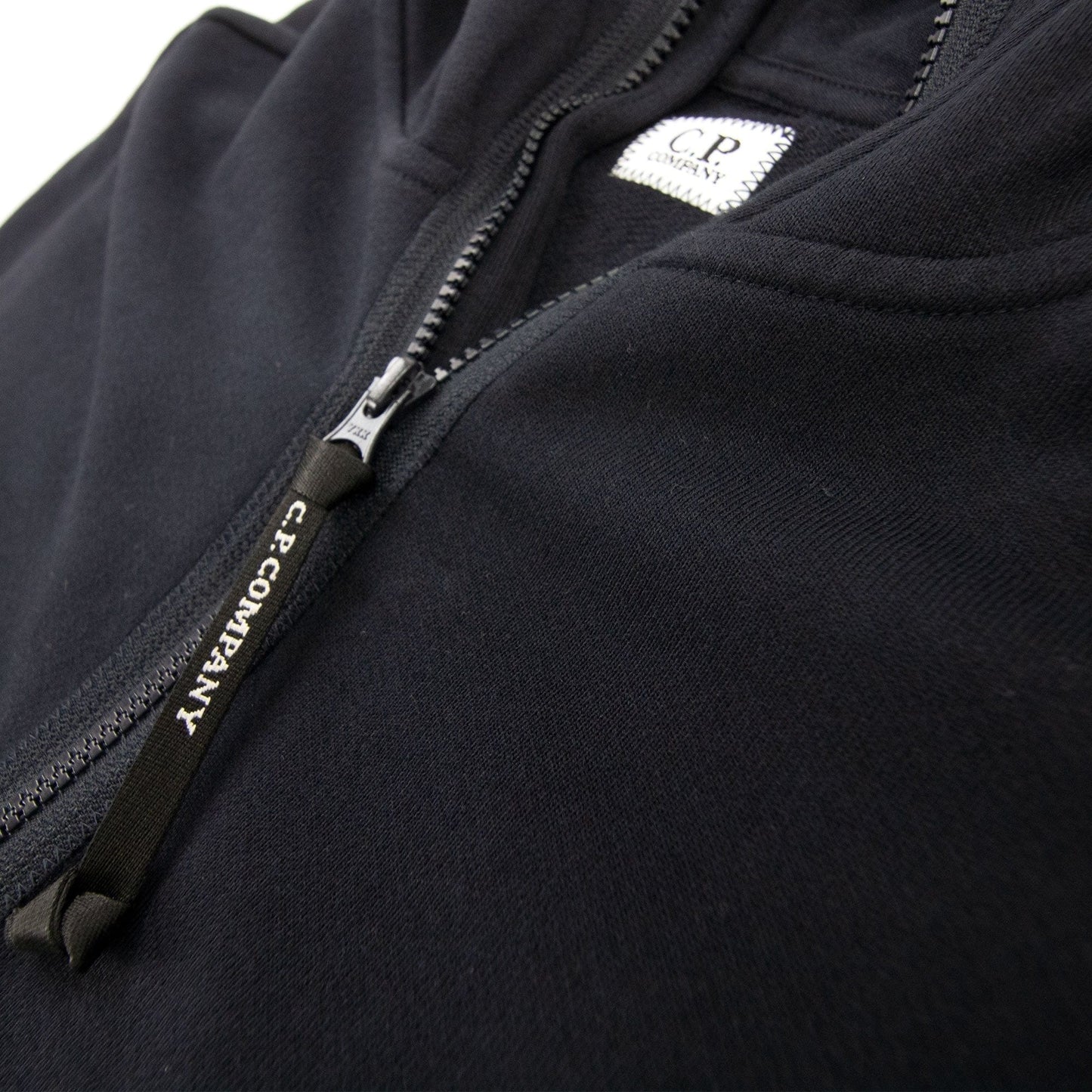 Cp Company Front Goggle Diagonal Fleece Hoody Navy 888