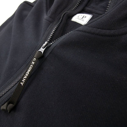 Cp Company Front Goggle Diagonal Fleece Hoody Navy 888