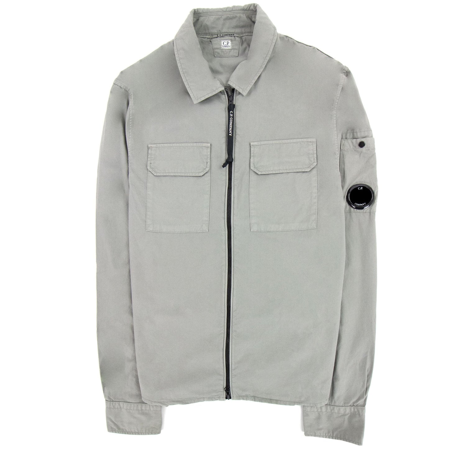 Cp Company Gabardine Zipped Shirt Green 917