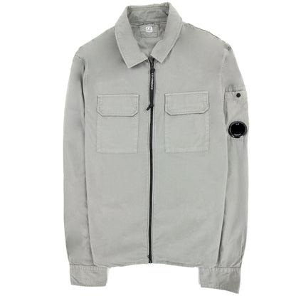 Cp Company Gabardine Zipped Shirt Green 917