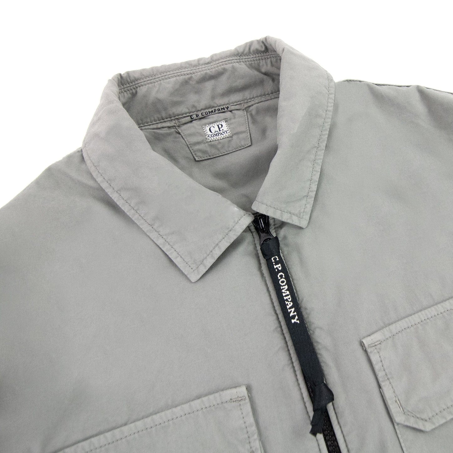 Cp Company Gabardine Zipped Shirt Green 917
