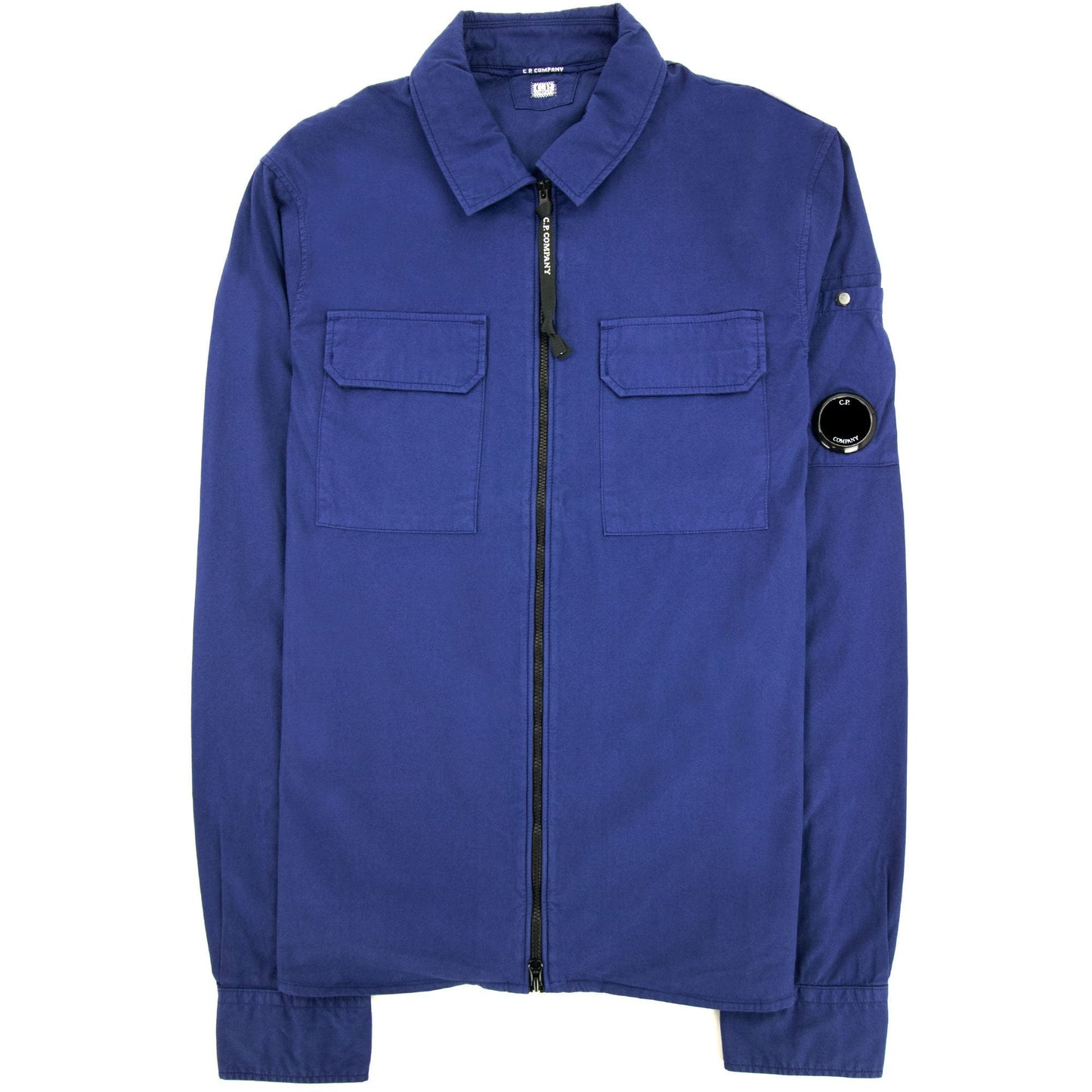 Cp Company Gabardine Zipped Shirt Blue 878