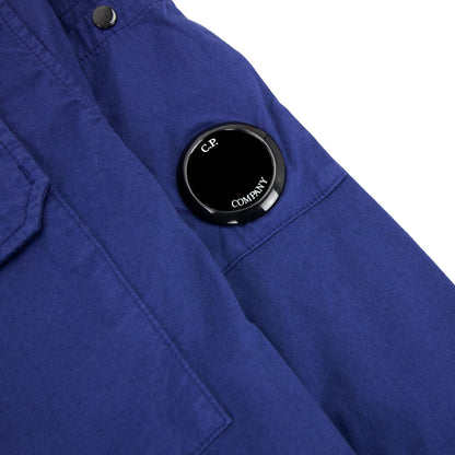 Cp Company Gabardine Zipped Shirt Blue 878