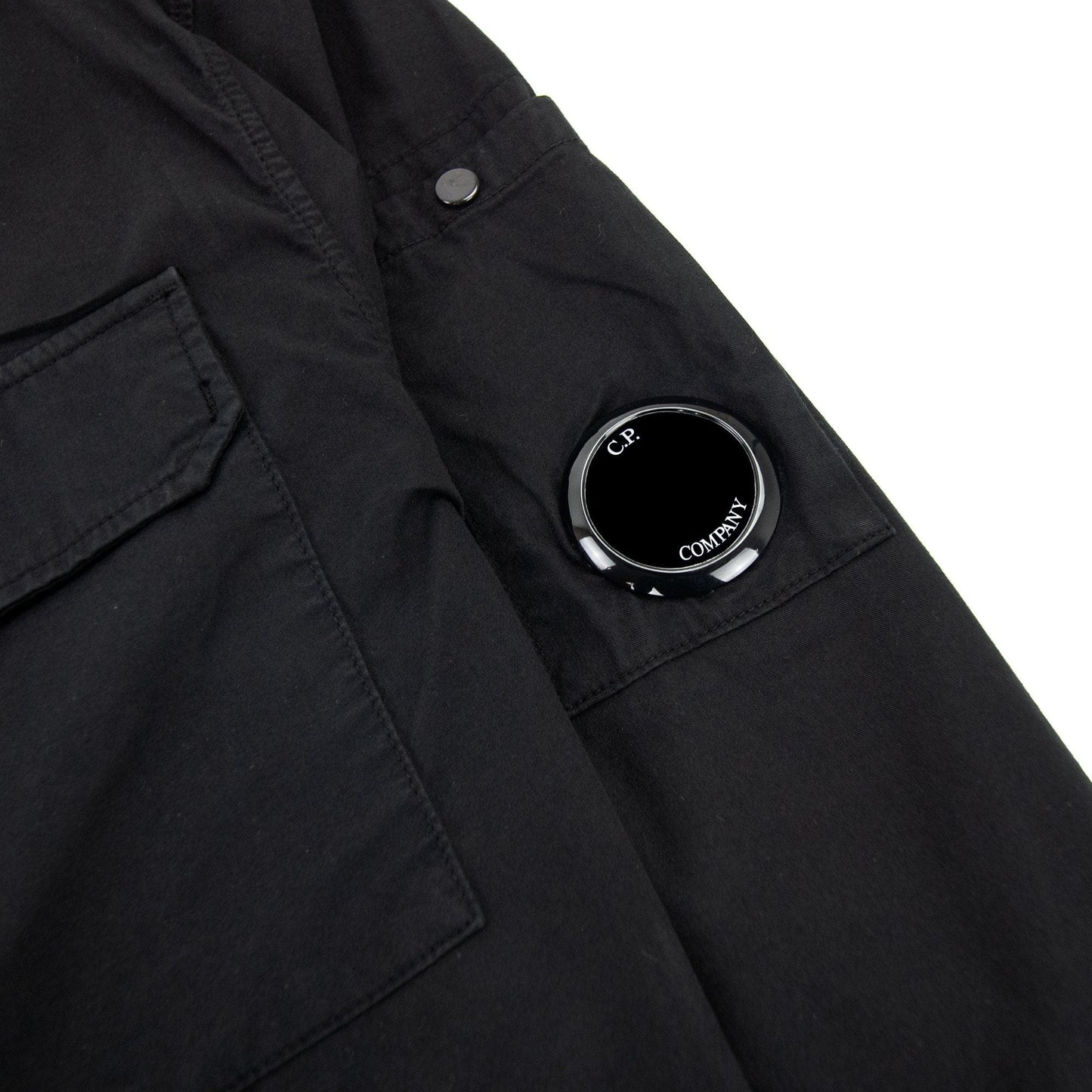 Cp Company Gabardine Zipped Shirt Black 999