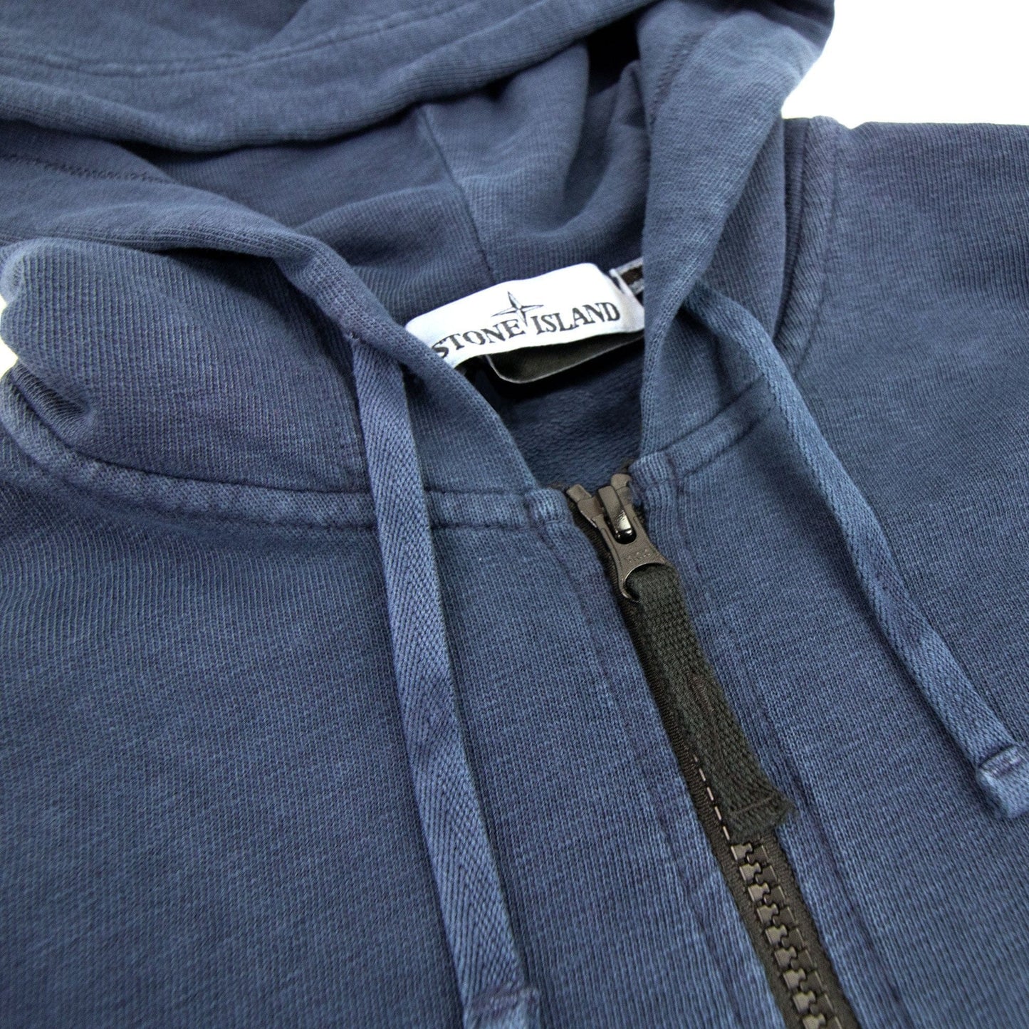 Stone Island Light Fleece Zip Up Sweatshirt Blue V0128