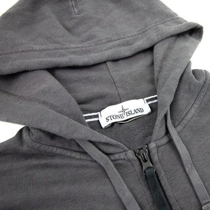 Stone Island Light Fleece Zip Up Sweatshirt Dark Grey