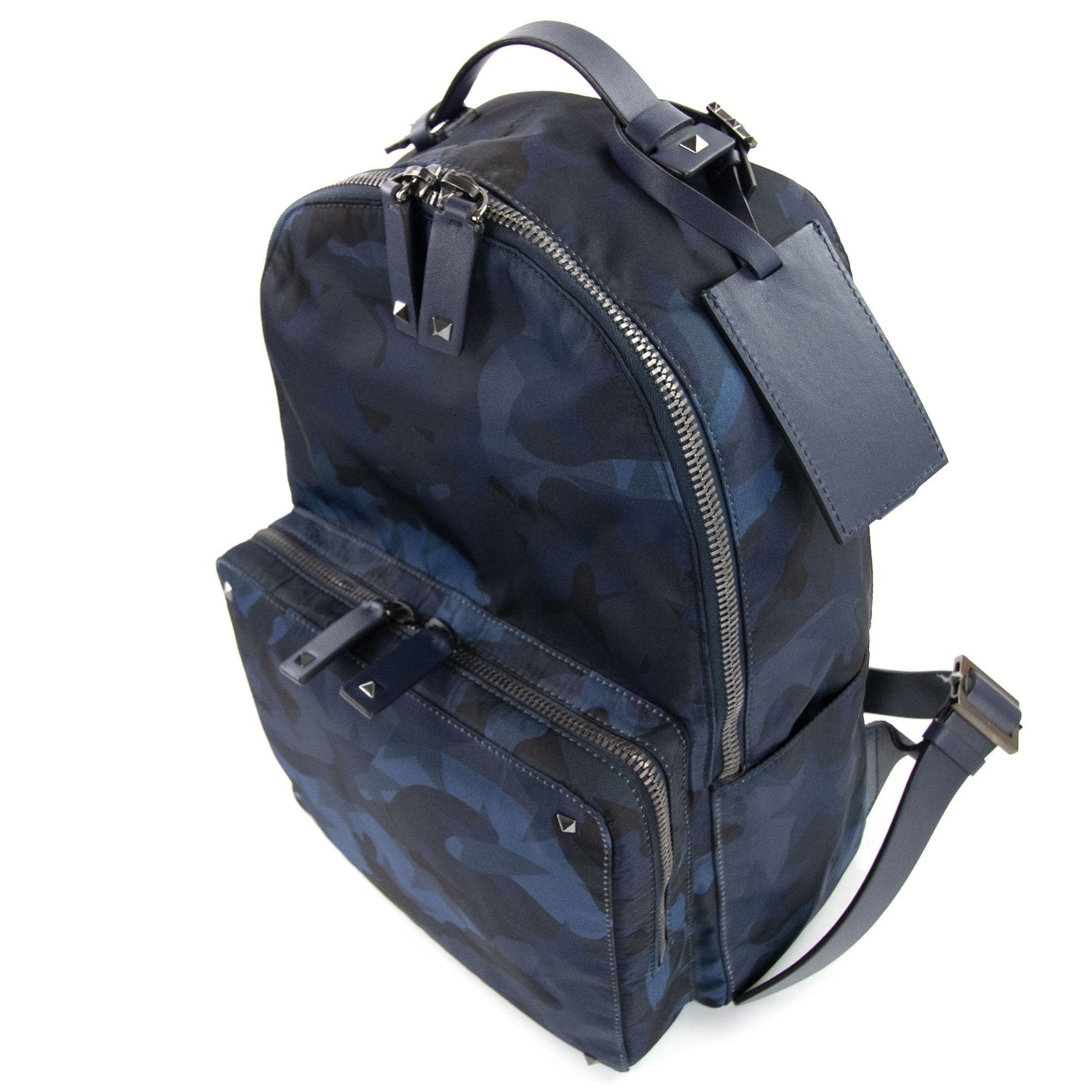 Valentino Camo Stud Back Pack Navy/camo