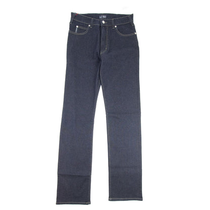 Armani Jeans J31 Yellow Stitch Regular Fit Jeans Blue Notte