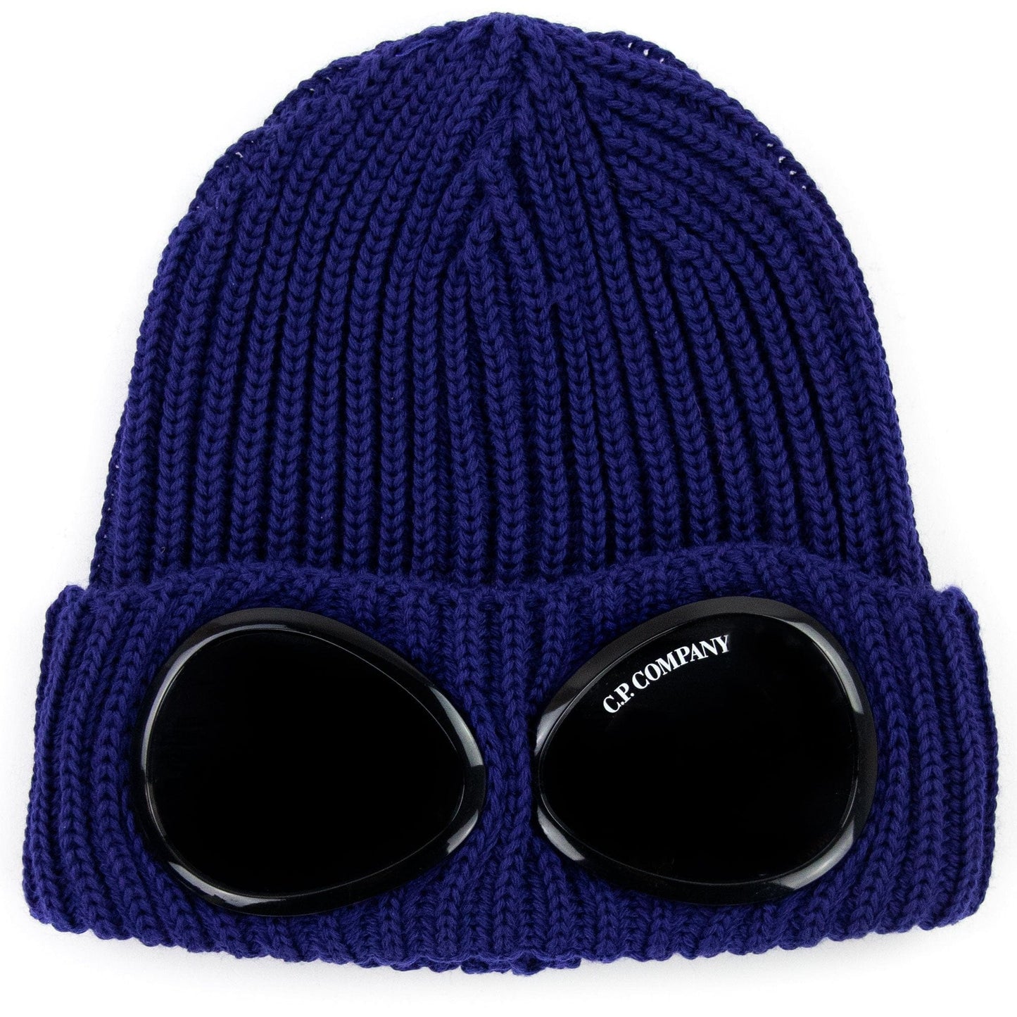 Cp Company Undersixteen Extra Fine Merino Wool Goggle Beanie Blue 878