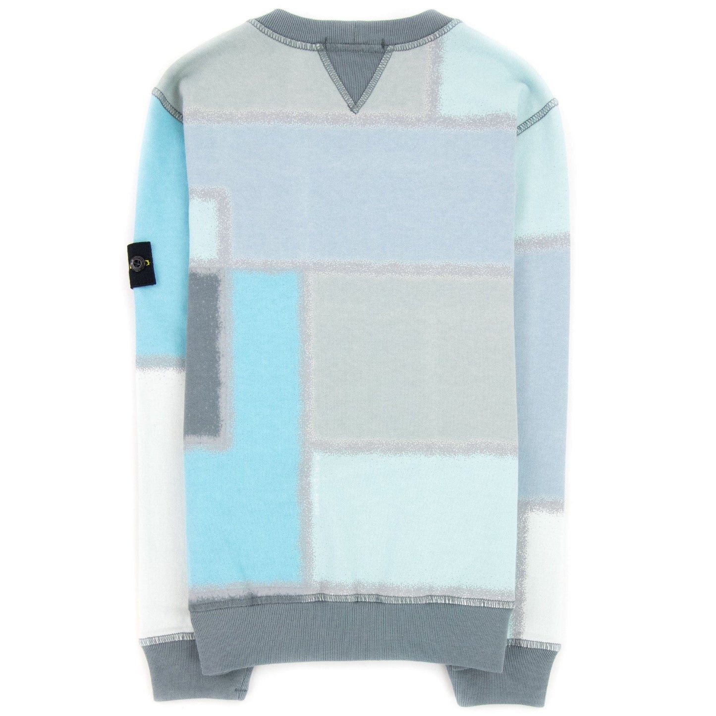 Stone Island Junior 62745 Camo Crew Neck Sweatshirt Grey V0064