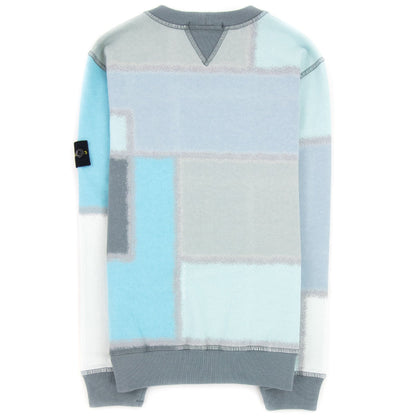 Stone Island Junior 62745 Camo Crew Neck Sweatshirt Grey V0064