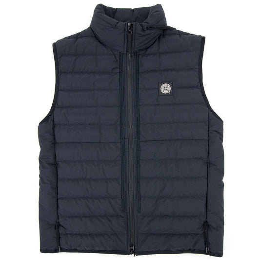 Stone Island G0725 O Cotton R Nylon Tela Gilet Navy Blue V0020
