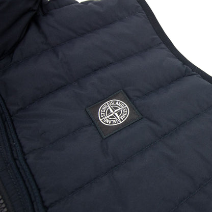 Stone Island G0725 O Cotton R Nylon Tela Gilet Navy Blue V0020