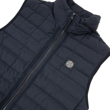 Stone Island G0725 O Cotton R Nylon Tela Gilet Navy Blue V0020