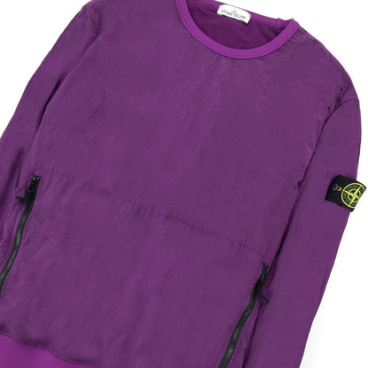 Stone Island Nylon Metal Crewneck Sweatshirt Purple V0045