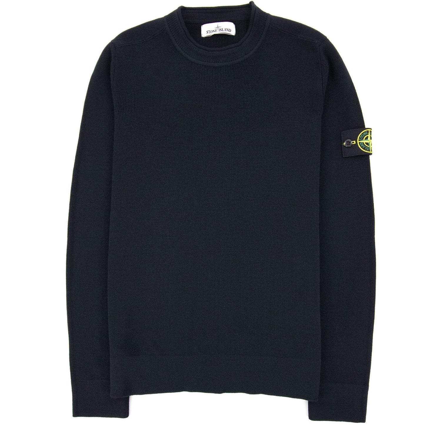 Stone Island 560c2 Classic Wool Knit Navy Blue V0020