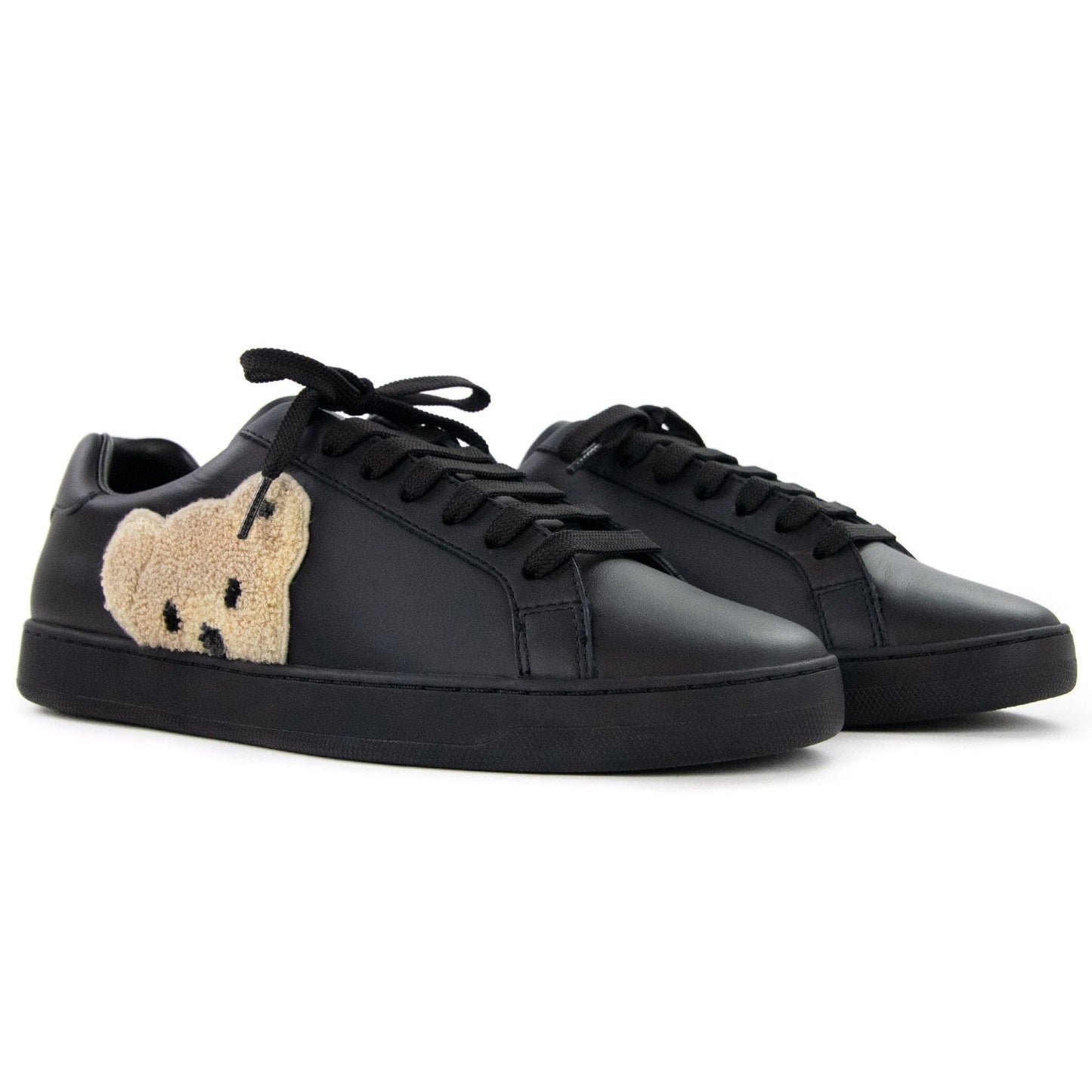 Palm Angels Teddy Bear Tennis Sneakers Black/brown