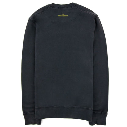 Stone Island 63086 Brushed Cotton Fleecelenticular One Print Dark Grey V0065