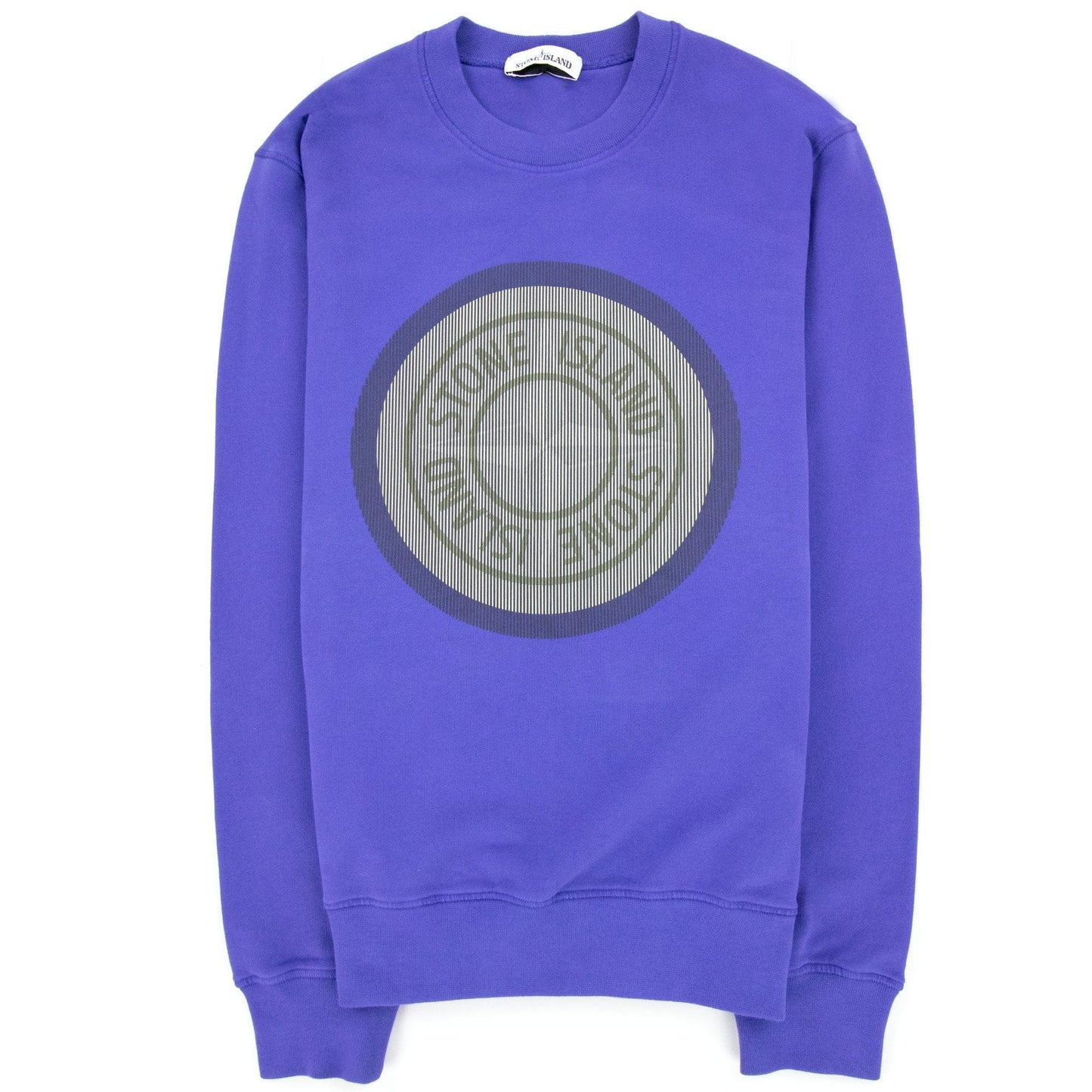 Stone Island 63086 Brushed Cotton Fleecelenticular One Print Purple V0043