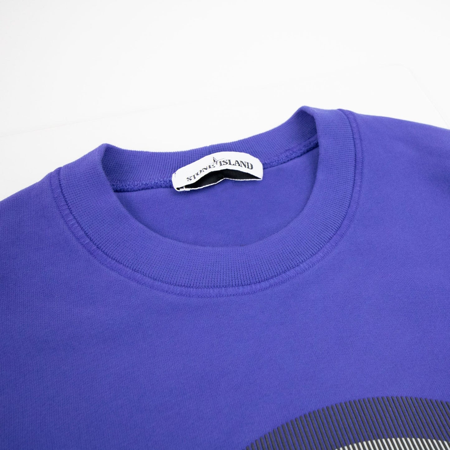 Stone Island 63086 Brushed Cotton Fleecelenticular One Print Purple V0043