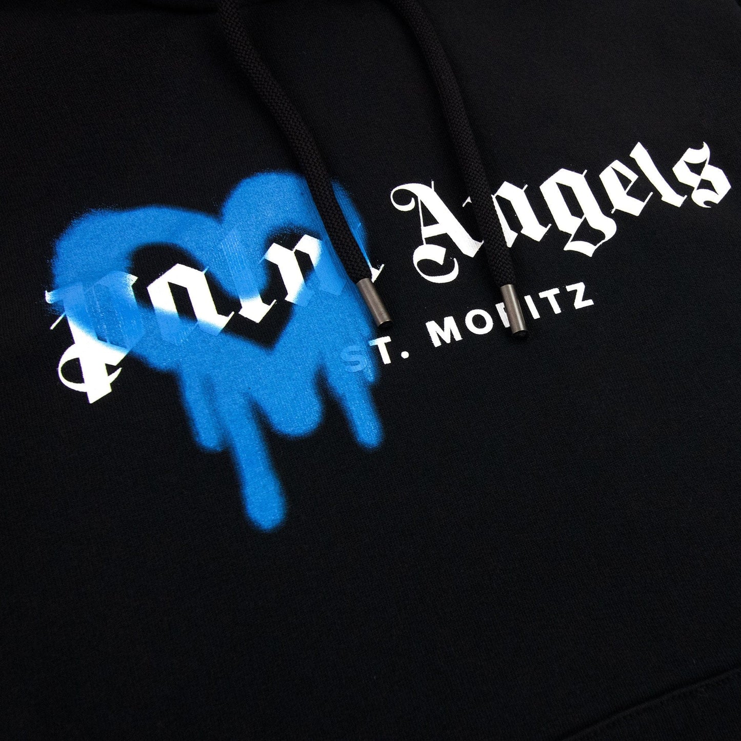 Palm Angels Moritz Heart Sprayed Hoody Black/blue
