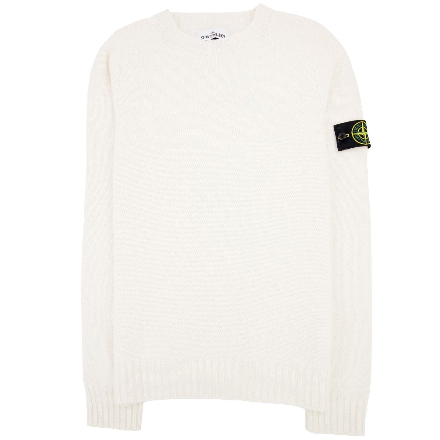 Stone Island 505a3 Lambswool Crew Knit Off White V0099