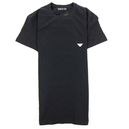Emporio Armani Embroidered Logo S/s T Shirt Black