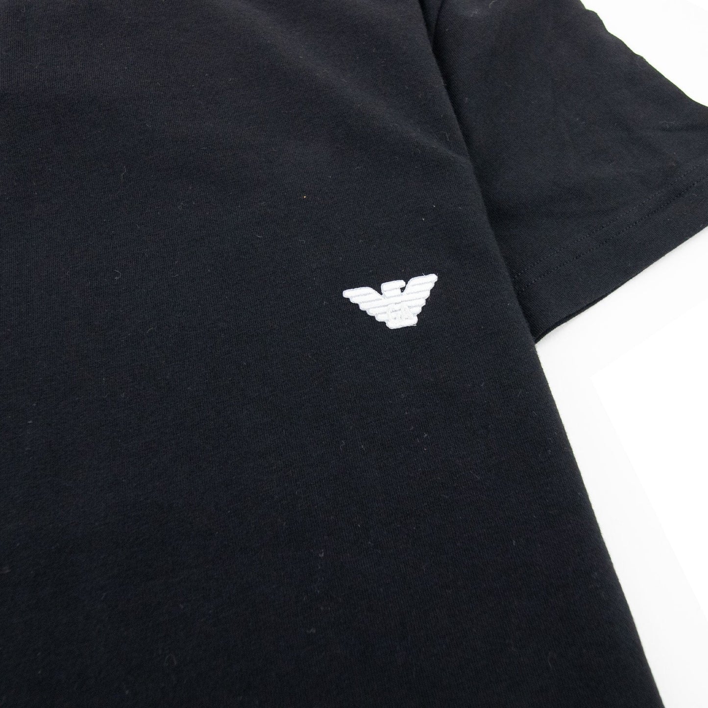 Emporio Armani Embroidered Logo S/s T Shirt Black