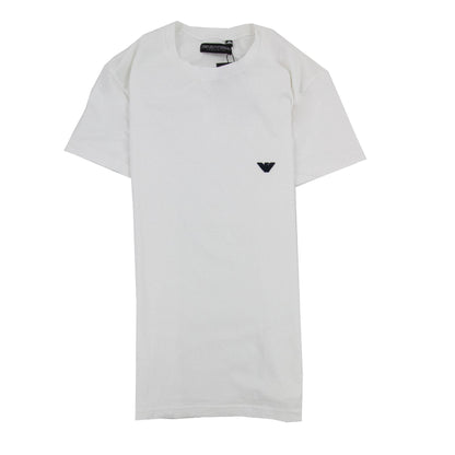 Emporio Armani Embroidered Logo S/s T Shirt White
