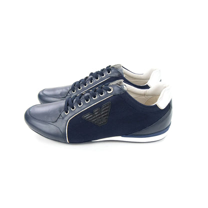 Emporio Armani Eagle Logo Low Top Trainers Blue/blue