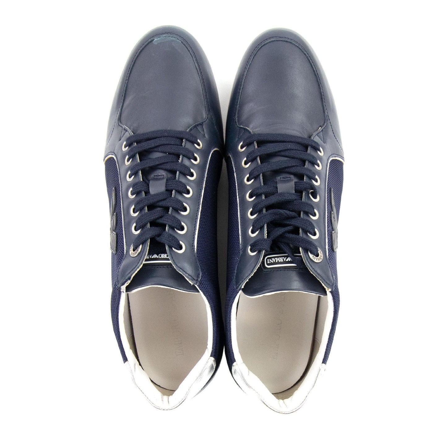 Emporio Armani Eagle Logo Low Top Trainers Blue/blue