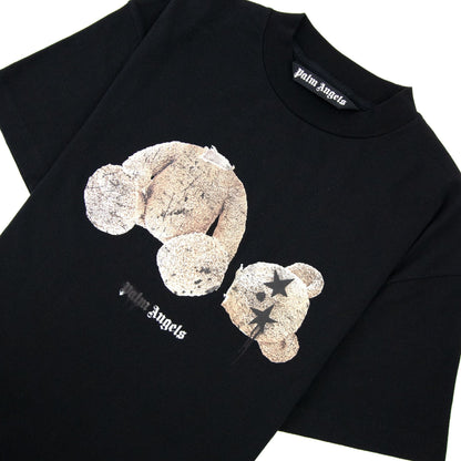 Palm Angels Spray Bear Classic T Shirt Black/brown