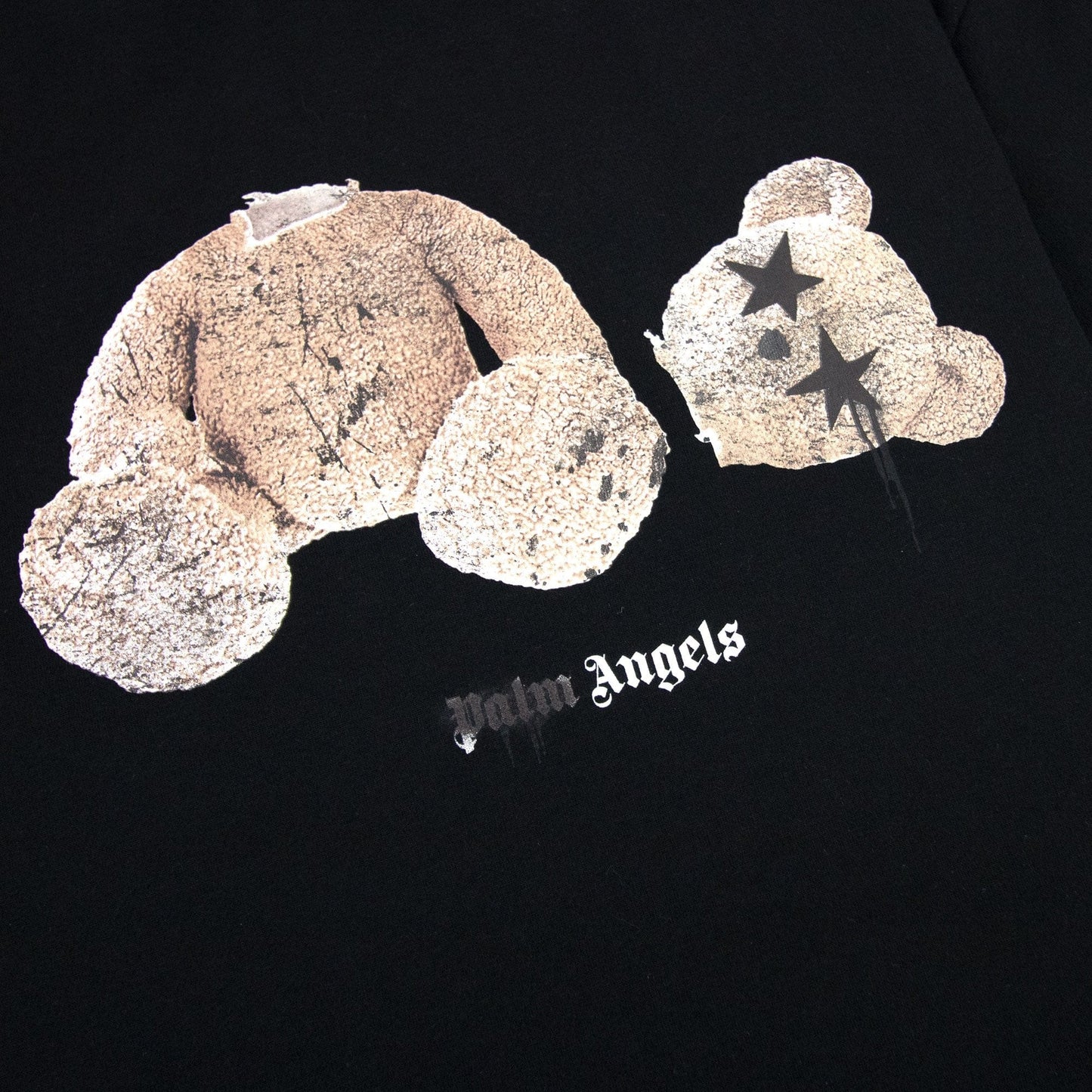 Palm Angels Spray Bear Classic T Shirt Black/brown