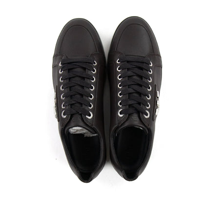 Emporio Armani Metal Eagle Logo Low Trainers Moro/moro
