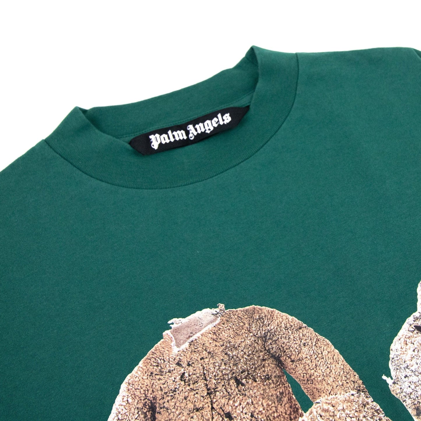 Palm Angels Spray Bear Classic T Shirt Forest Green