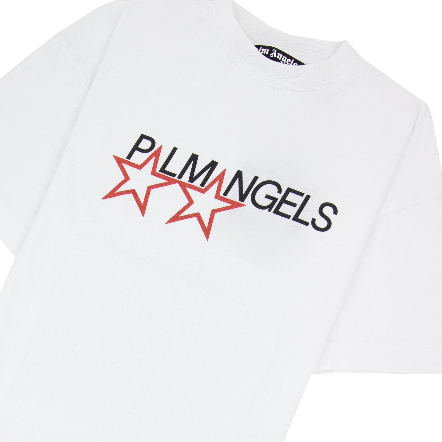 Palm Angels Racing Star T Shirt White/black