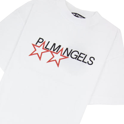 Palm Angels Racing Star T Shirt White/black